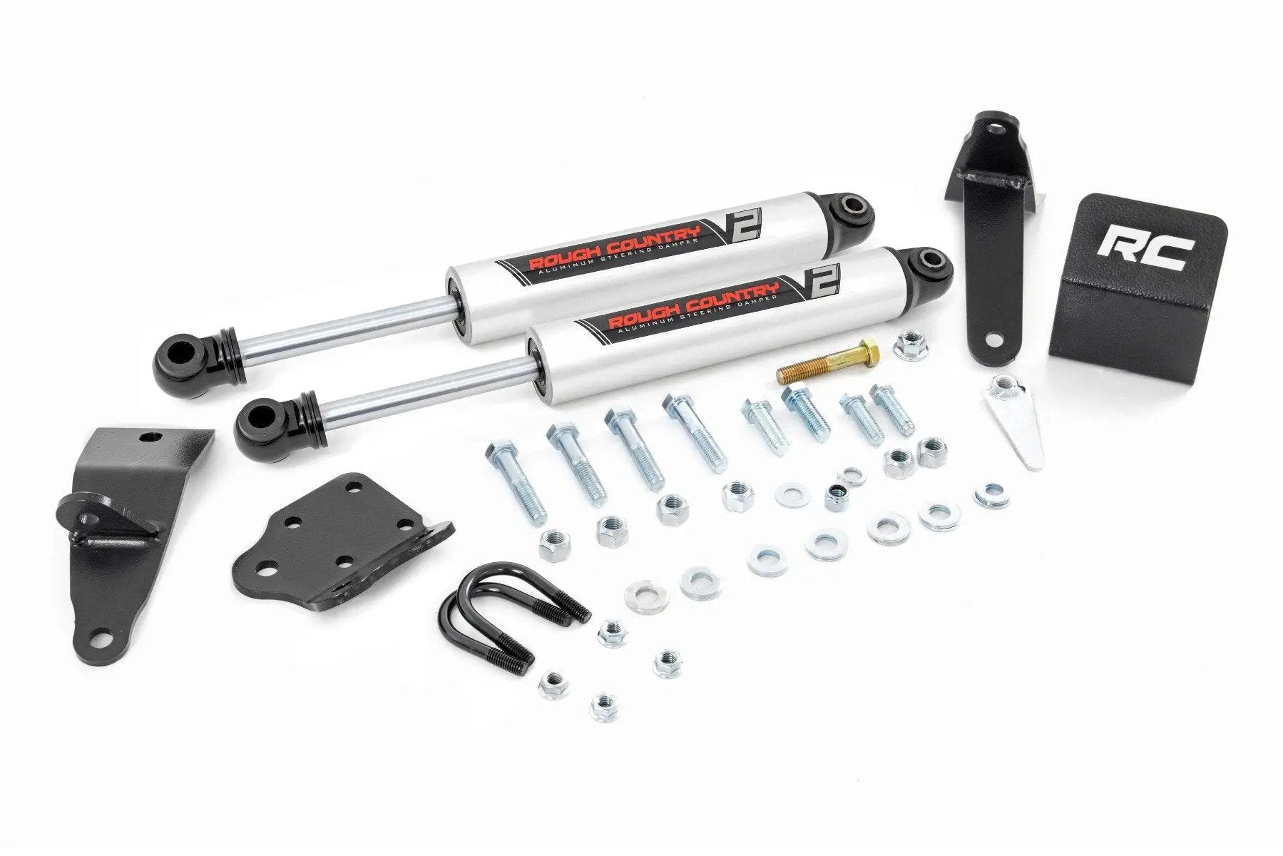 Rough Country V2 Steering Stabilizer | Dual | 2-8 Inch Lift | Ram 2500 (10-13)/3500 (10-12) by Rough Country