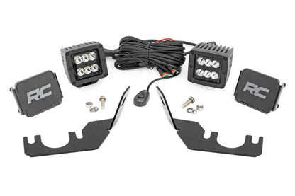 Rough Country LED Light | Rear Mount | 2" Black Pair | Spot | Kawasaki Teryx 800/Teryx4 800 by Rough Country