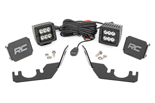 Rough Country LED Light | Rear Mount | 2" Black Pair | Spot | Kawasaki Teryx 800/Teryx4 800