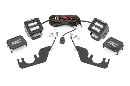 Rough Country LED Light Kit | Rear Mount | 2" Black Pair | Flood | Kawasaki Teryx 1000/Teryx 800 by Rough Country