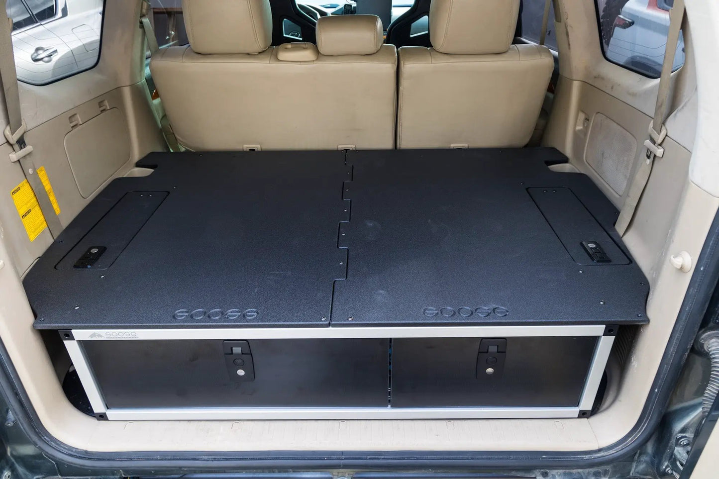 Lexus GX470 2002-2009 1st Gen. - Side x Side Drawer Module with Fitted Top Plate - 41-3/8"W x 10"H x 36"D by Goose Gear