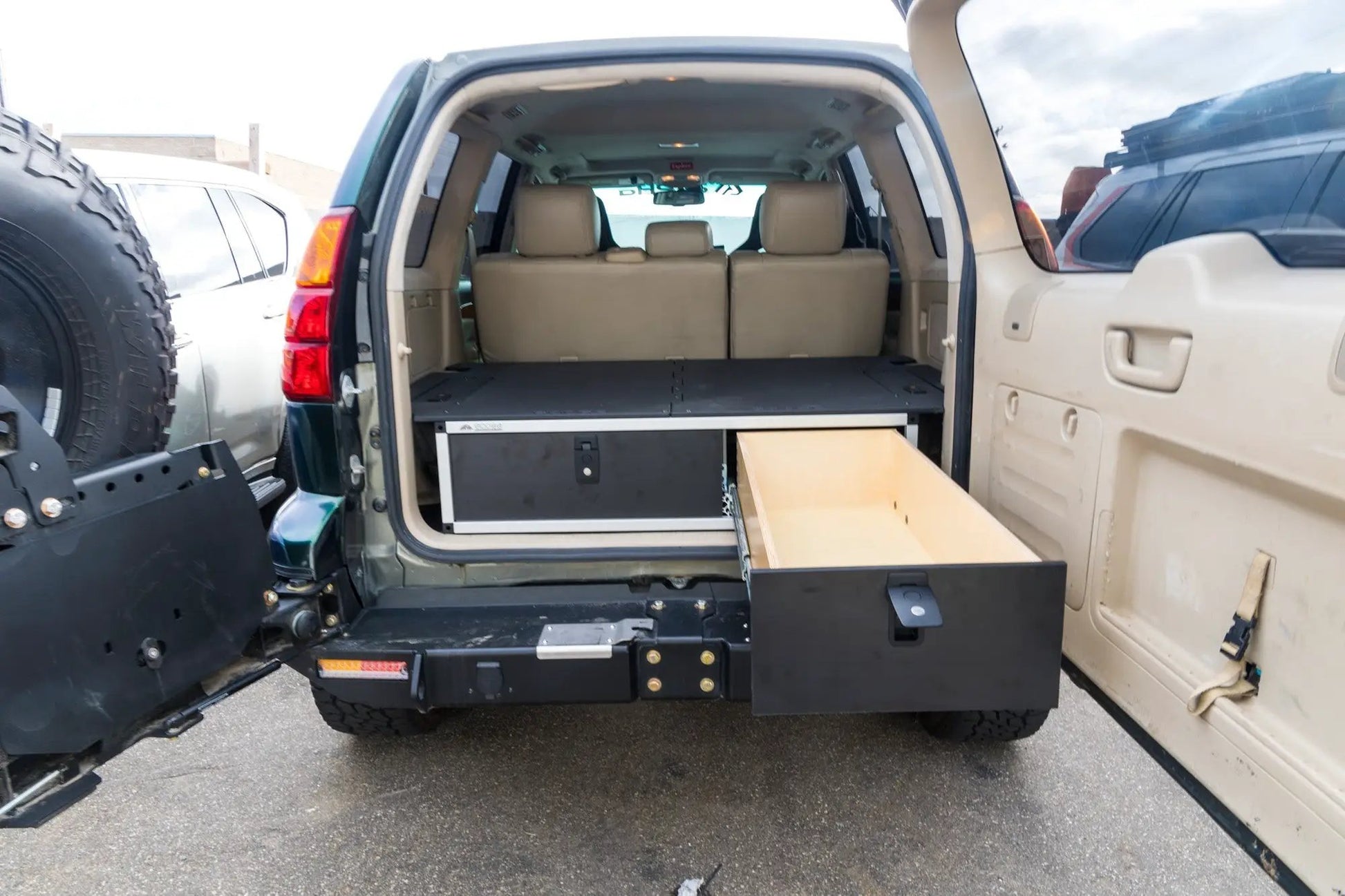 Lexus GX470 2002-2009 1st Gen. - Side x Side Drawer Module with Fitted Top Plate - 41-3/8"W x 10"H x 36"D by Goose Gear