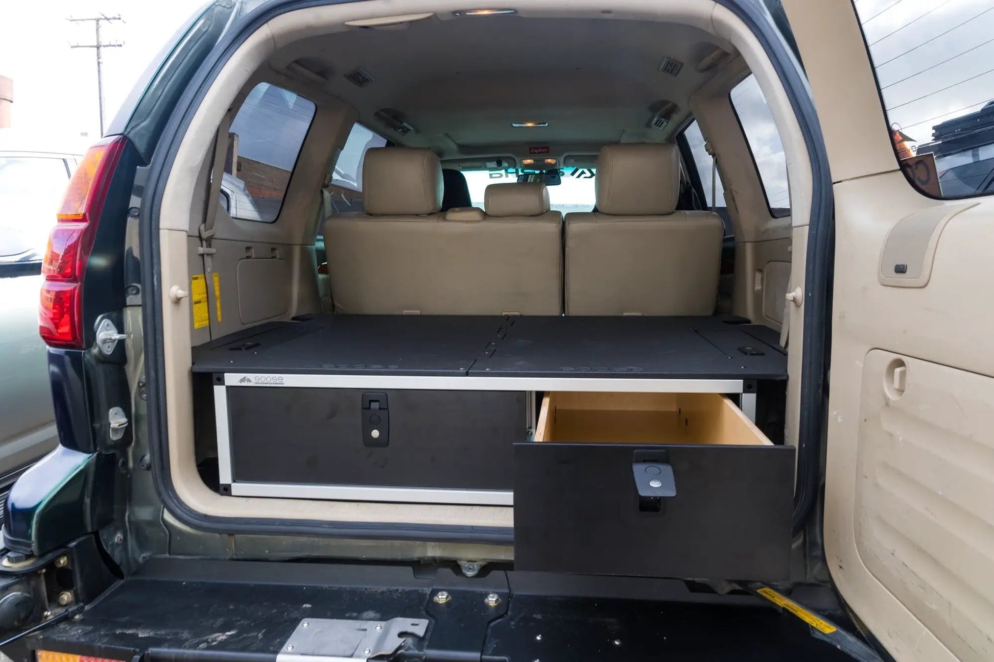 Lexus GX470 2002-2009 1st Gen. - Side x Side Drawer Module with Fitted Top Plate - 41-3/8"W x 10"H x 36"D by Goose Gear