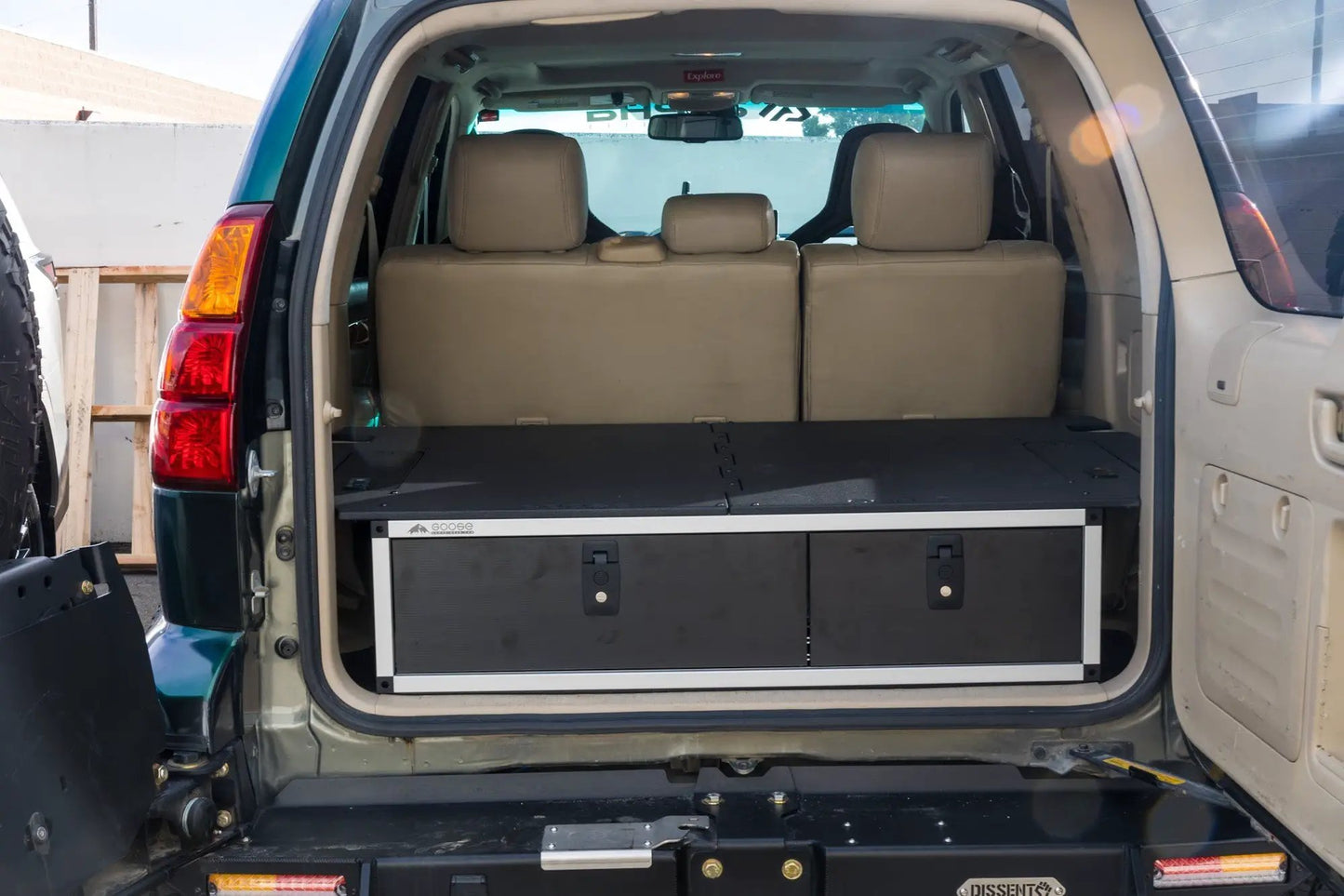Lexus GX470 2002-2009 1st Gen. - Side x Side Drawer Module with Fitted Top Plate - 41-3/8"W x 10"H x 36"D by Goose Gear