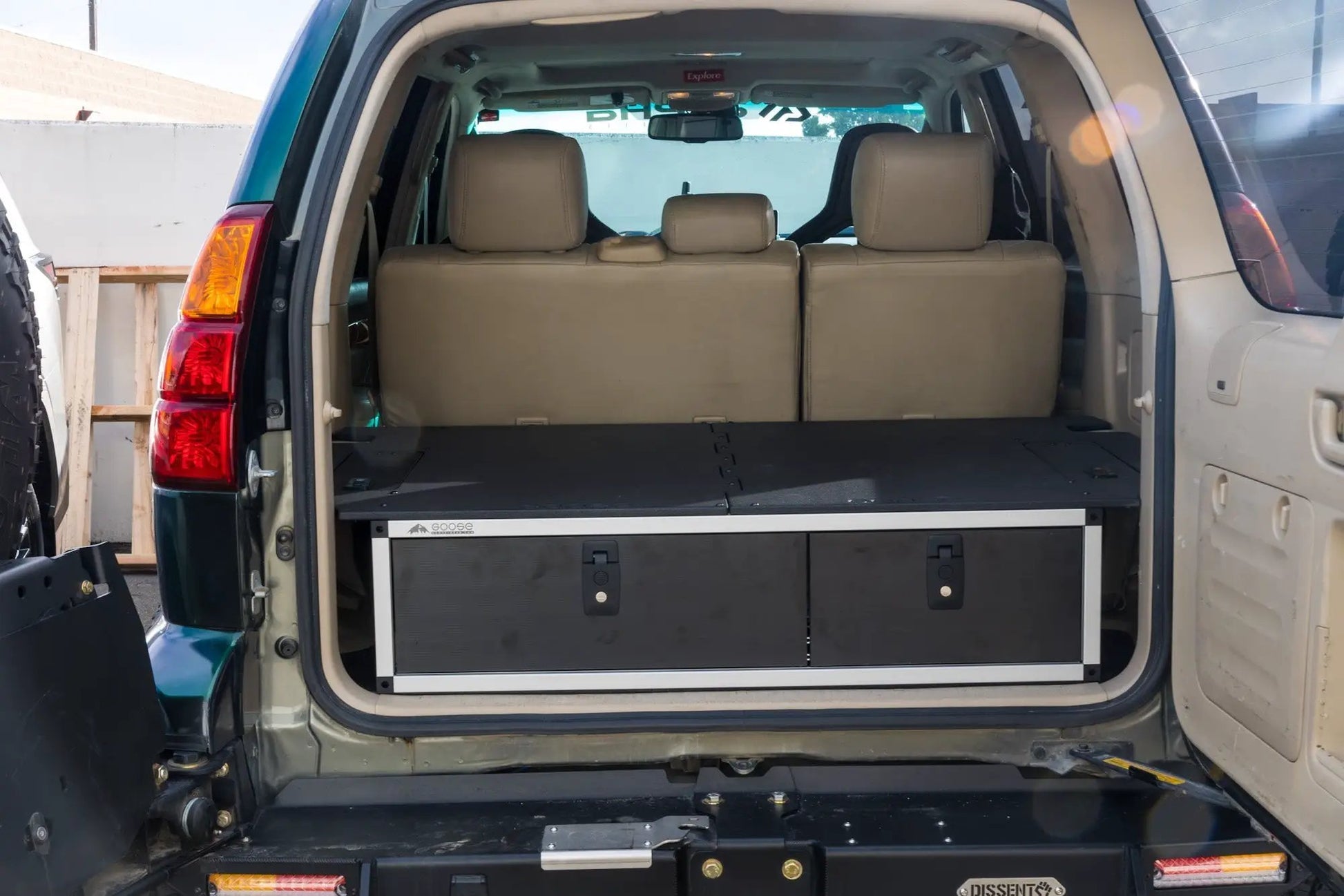 Lexus GX470 2002-2009 1st Gen. - Side x Side Drawer Module with Fitted Top Plate - 41-3/8"W x 10"H x 36"D by Goose Gear