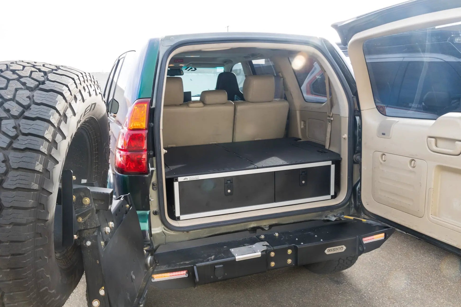 Lexus GX470 2002-2009 1st Gen. - Side x Side Drawer Module with Fitted Top Plate - 41-3/8"W x 10"H x 36"D by Goose Gear