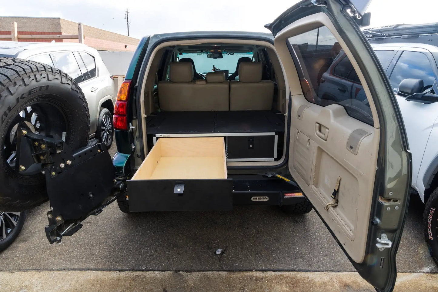 Lexus GX470 2002-2009 1st Gen. - Side x Side Drawer Module with Fitted Top Plate - 41-3/8"W x 10"H x 36"D by Goose Gear