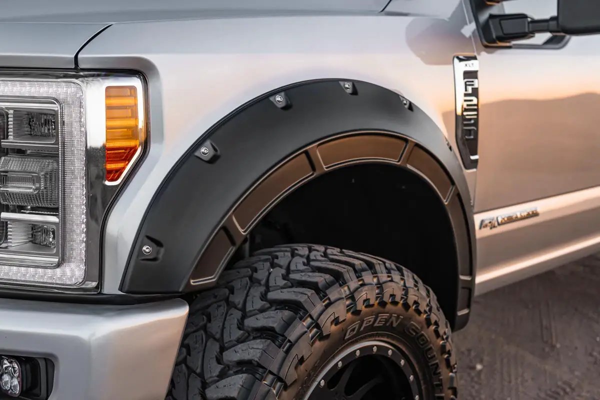 Rough Country Fender Flares | Defender | G1 Absolute Black | Ford F-250/F-350 Super Duty (17-22) by Rough Country