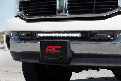 Rough Country LED Light Kit | Bumper Mount | 20" Black Single Row | White DRL | Ram 2500/3500 (10-18) by Rough Country