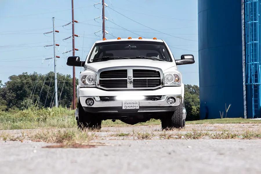 Rough Country LED Light Kit | Bumper Mount | 20" Black Single Row | Ram 2500 (03-10)/2500 (11-18)/3500 (11-18) by Rough Country