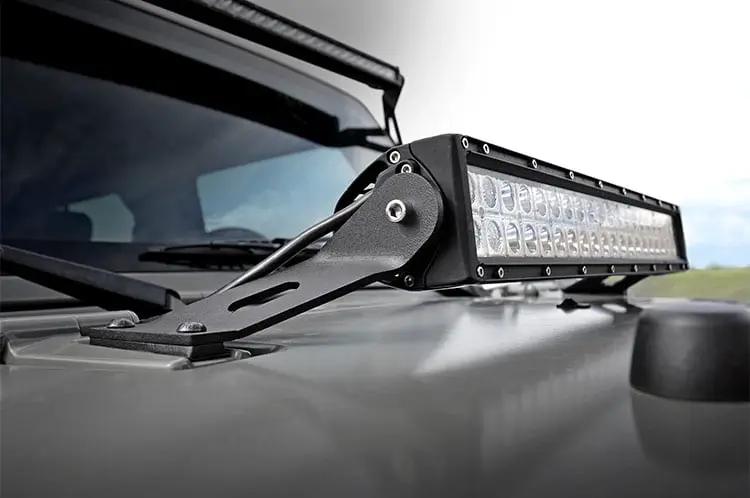 Rough Country LED Light Mount | Hood | 20" | Jeep Wrangler JK/Wrangler Unlimited (07-18) by Rough Country