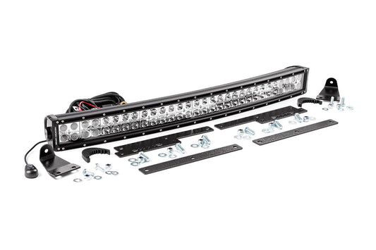 Kit de luces LED | Montaje detrás de la parrilla | Doble fila de 30" en negro | DRL blanco | Chevy Silverado 1500 (14-15)