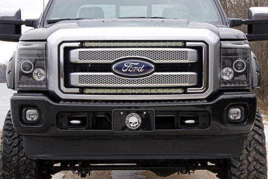 Rough Country LED Light Kit | Grill | 30" Black Single Row | White DRL | Ford F-250/F-350 Super Duty (11-16)