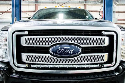 Rough Country LED Light Kit | Grill Mount | 30" Black Single Row | Ford F-250/F-350 Super Duty (11-16) by Rough Country