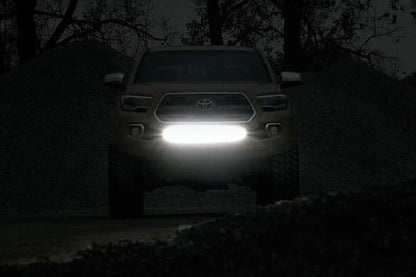 Rough Country LED Light Kit | Lower Grille Mount | 30" Black Single Row | White DRL | Toyota Tacoma (16-23) by Rough Country