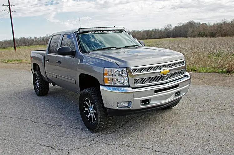 Rough Country LED Light Mount | Upper Windshield | 50" Curved | Chevy/GMC 1500/1500 SUV/2500HD/3500HD (07-14) by Rough Country