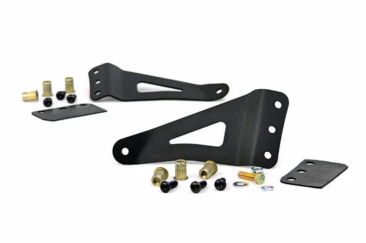 Rough Country LED Light Mount | Upper Windshield | 50" Curved | Chevy/GMC 1500/1500 SUV/2500HD/3500HD (07-14) by Rough Country