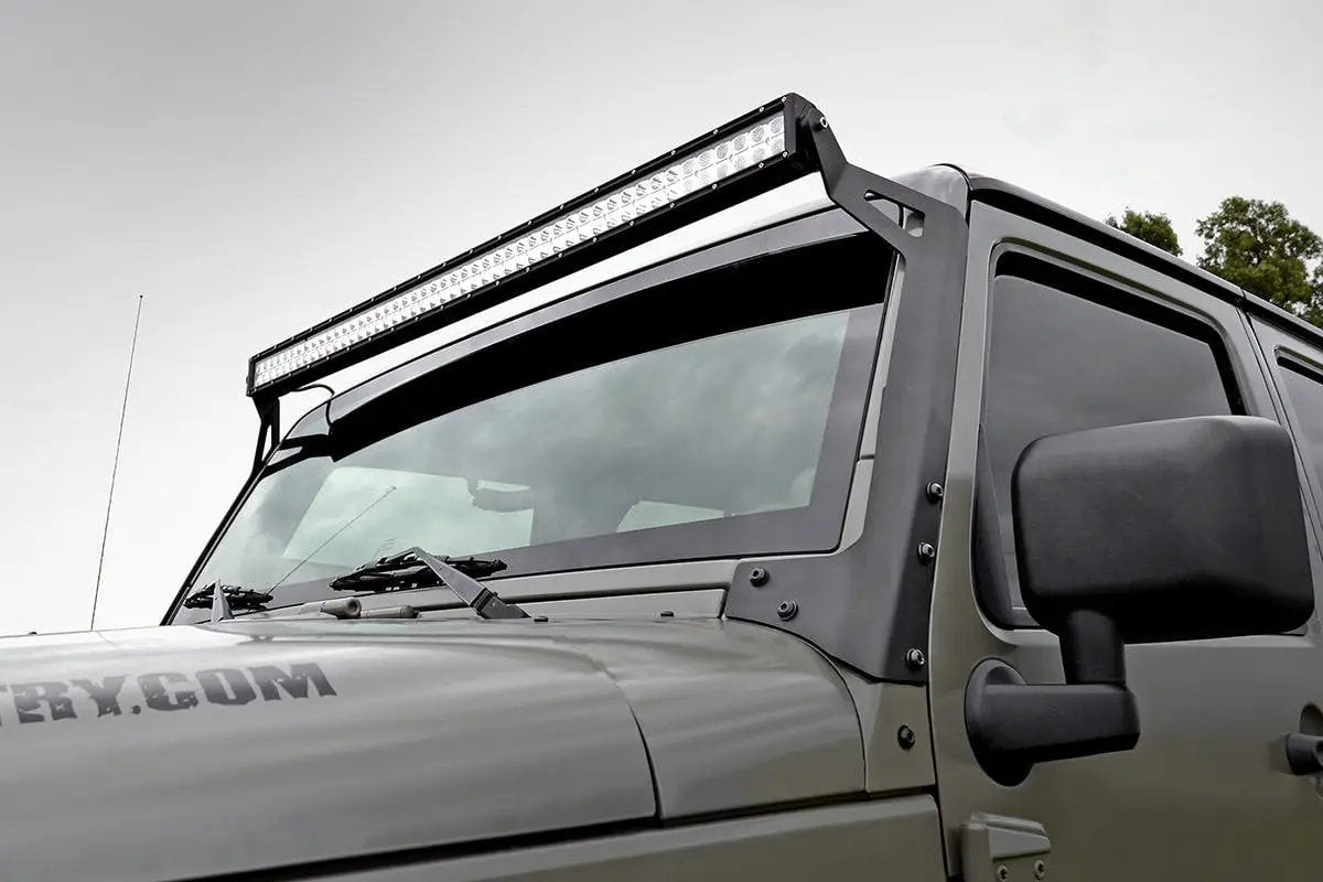 Rough Country LED Light Kit | Windshield | 50" Spectrum Dual Row | Jeep Wrangler JK/Wrangler Unlimited (07-18) by Rough Country