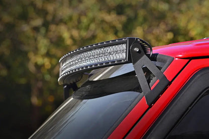 Rough Country LED Light Mount | Upper Windshield | 50" Curved | Jeep Cherokee XJ (84-01) by Rough Country