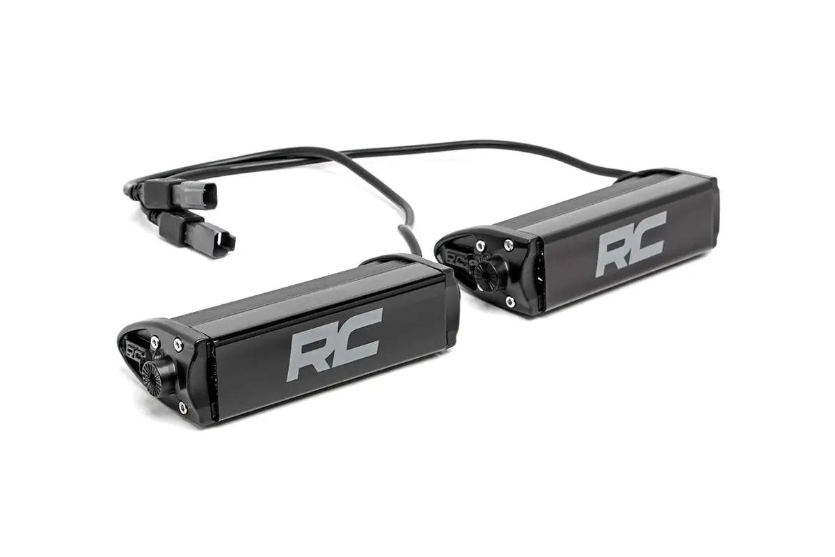 Rough Country 6 Inch Chrome Series LED Light Bar | Single Row | Pair by Rough Country
