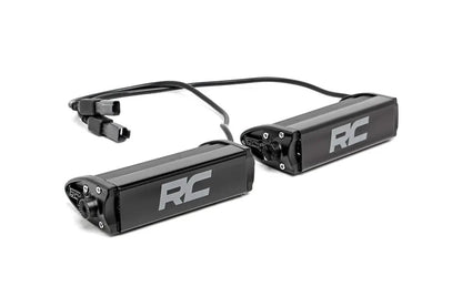 Rough Country 6 Inch Chrome Series LED Light Bar | Single Row | Pair by Rough Country