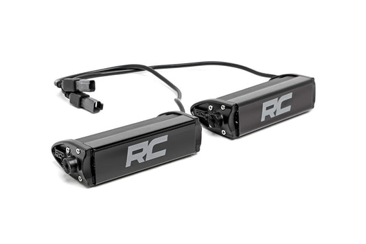 Rough Country 6 Inch Black Series LED Light Bar | Single Row | Pair