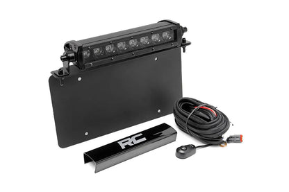 Rough Country LED Light Kit | License Plate Mount | 8" Single Row Black Series by Rough Country