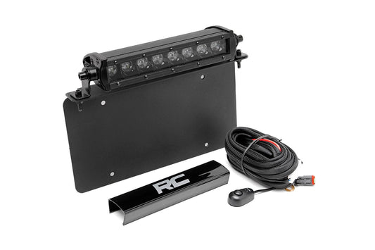 Kit de luces LED | Soporte para matrícula | Barra de luz de una fila serie negra de 8"