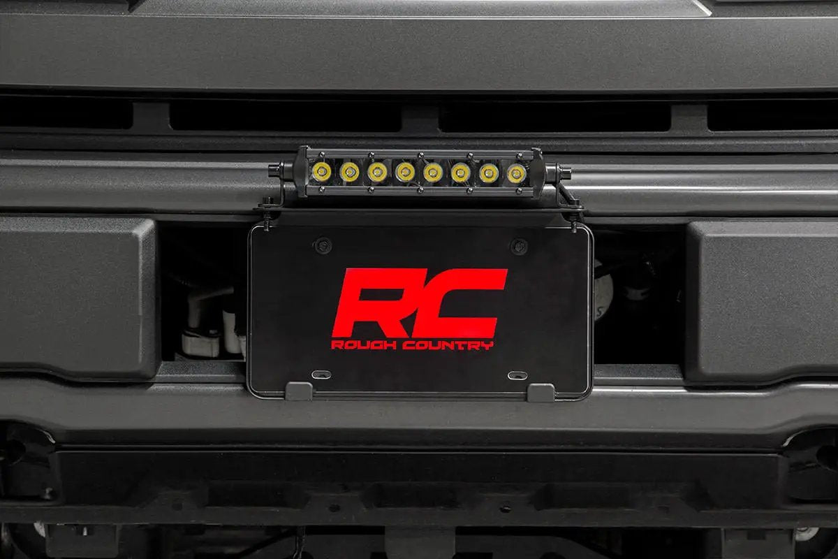 Rough Country LED Light Kit | License Plate Mount | 8" Single Row Black Series by Rough Country