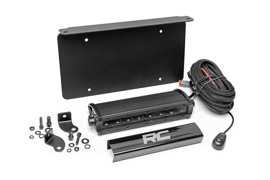 Kit de luces LED | Soporte para matrícula | Barra de luz de una fila serie negra de 8"