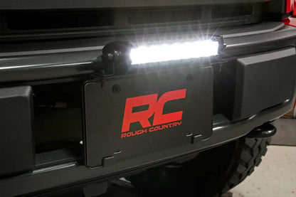 Rough Country LED Light Kit | License Plate Mount | 8" Single Row Black Series by Rough Country