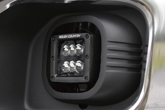 Kit de luces LED | Montaje en faro antiniebla | Par negro de 2" | Ford F-250/F-350 Super Duty (11-16)