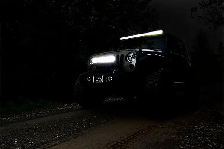 Rough Country 20 Inch Chrome Series LED Light Bar | Dual Row | Amber DRL by Rough Country