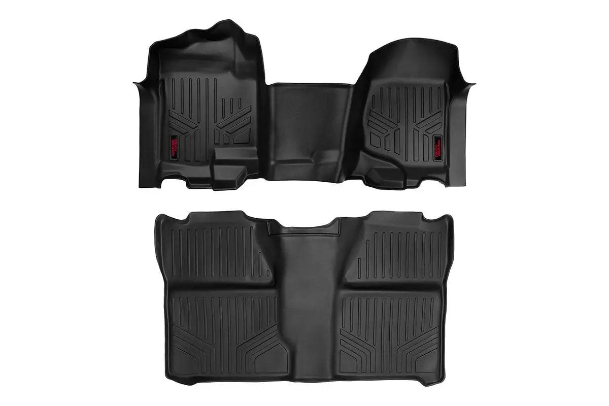 Rough Country Floor Mats | FR & RR | OV Hump | Crew | Chevy/GMC 1500/2500HD (07-14) by Rough Country