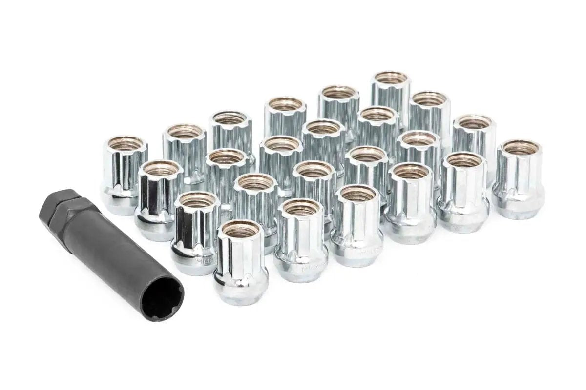 Rough Country M14 x 2.0 Lug Nut Set of 24 | Chrome | Open End by Rough Country