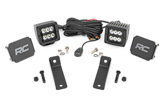 Kit de luces LED | Montaje trasero | Par negro de 2" | Concentrado | Can-Am Maverick Sport 1000R