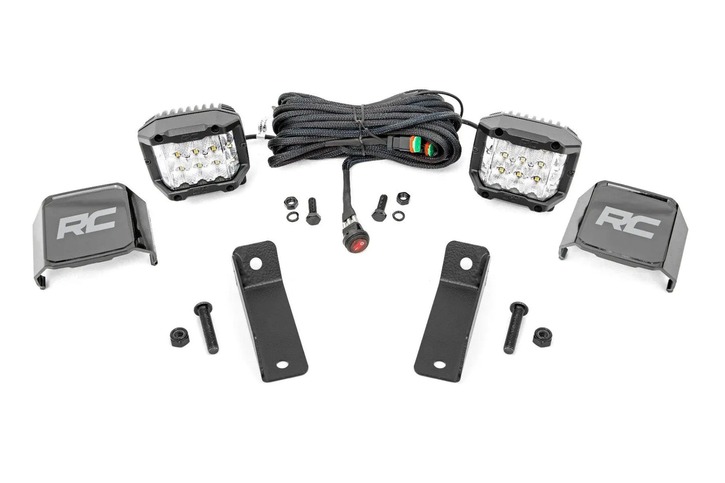 Rough Country LED Light Kit | Rear Mount | 2" Chrome Pair | Wide Angle | Can-Am Maverick Sport 1000R by Rough Country