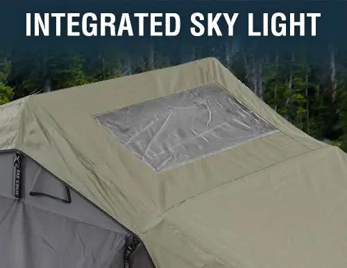 OVS HD Nomadic N3E - Soft Sided Roof Top Tent, 3 Person, White Body & Dark Grey RainFly by OVS