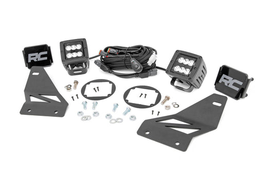 Kit de luces LED | Montaje en antiniebla | Par negro de 2" | Concentradas | Nissan Frontier (05-20)