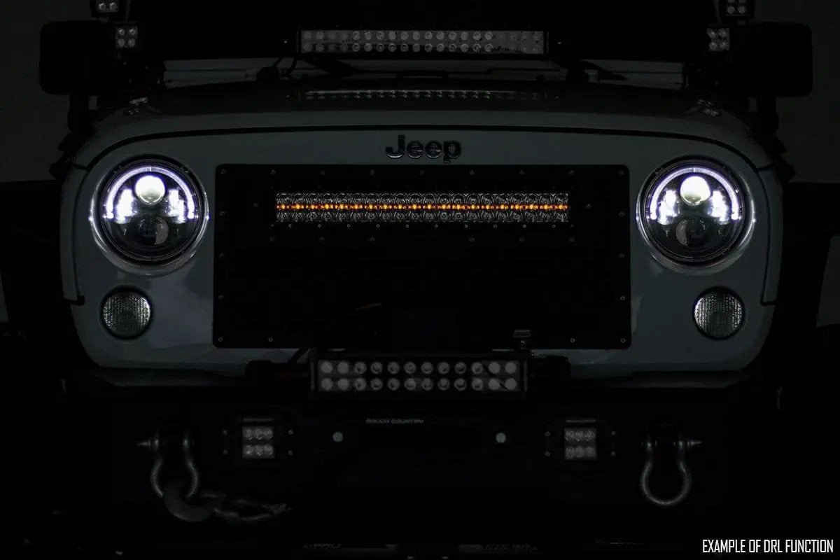 Rough Country 20 Inch Black Series LED Light Bar | Single Row | Amber DRL by Rough Country