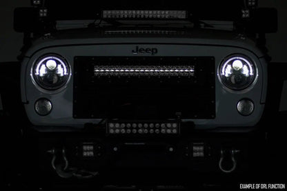 Rough Country Mesh Grille | 30" Dual Row LED | Black Ser | Ford F-150 2WD/4WD (2015-2017) by Rough Country