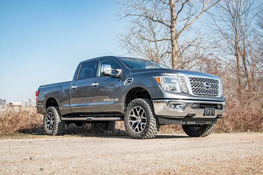 Rough Country 2 Inch Lift Kit | Red Spacers | Nissan Titan XD 2WD/4WD (2016-2024) by Rough Country