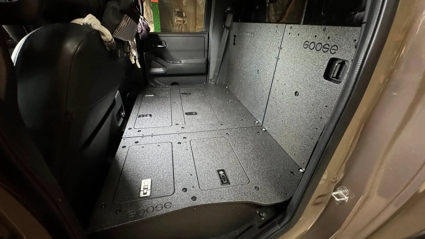 Nissan - Frontier - Crew Cab - 2021-Present - 3rd Gen - Explore Series - Second Row Seat Delete Plate System by Goose Gear