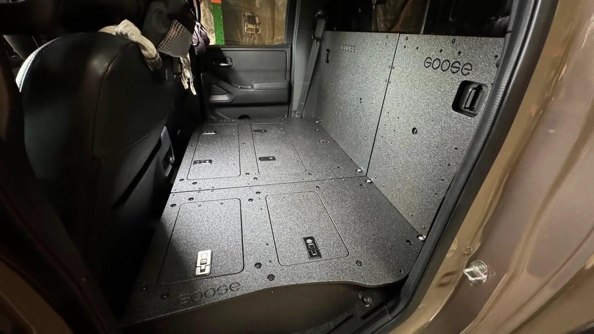 Nissan - Frontier - Crew Cab - 2021-Present - 3rd Gen - Explore Series - Second Row Seat Delete Plate System by Goose Gear