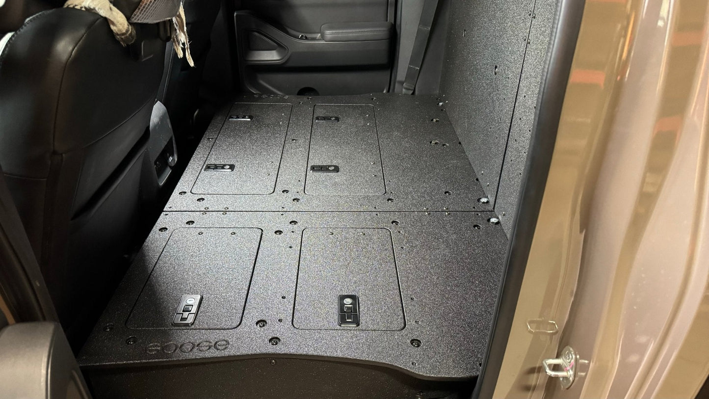 Nissan - Frontier - Crew Cab - 2021-Present - 3rd Gen - Explore Series - Second Row Seat Delete Plate System by Goose Gear