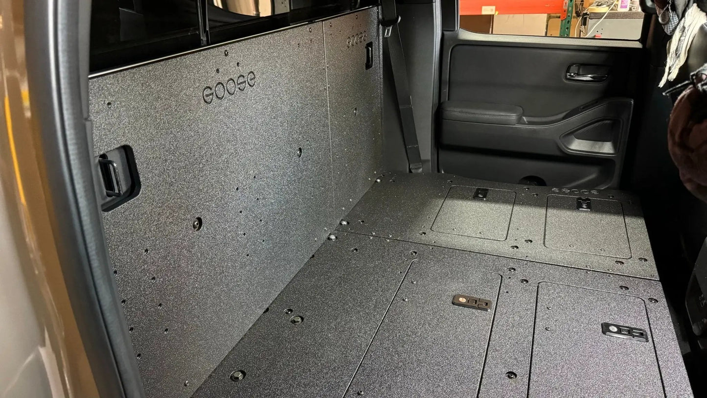 Nissan - Frontier - Crew Cab - 2021-Present - 3rd Gen - Explore Series - Second Row Seat Delete Plate System by Goose Gear