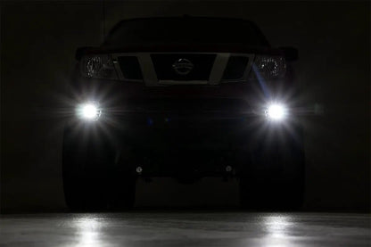 Rough Country LED Light Kit | Fog Mount | 2" Black Pair | Spot | Nissan Frontier (05-20) by Rough Country