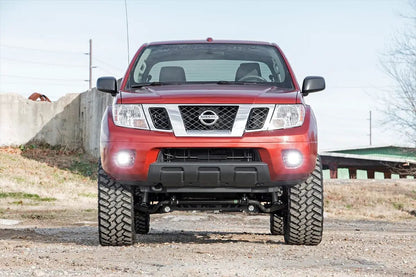 Rough Country LED Light Kit | Fog Mount | 2" Black Pair | Spot | Nissan Frontier (05-20) by Rough Country