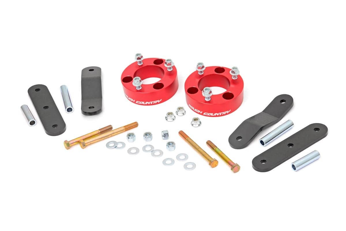 Kit de nivelación de 2.5 pulgadas | Espaciadores rojos | Nissan Frontier (05-26)/Xterra (05-15)