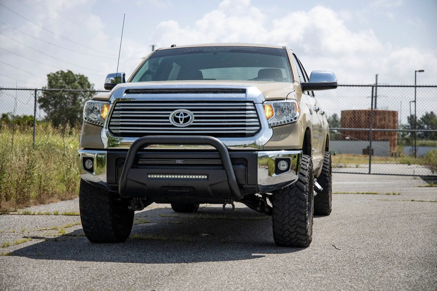 Rough Country LED Light Kit | Hood Bulge | 40" White/Amber Strip | Toyota Tundra (14-21) by Rough Country